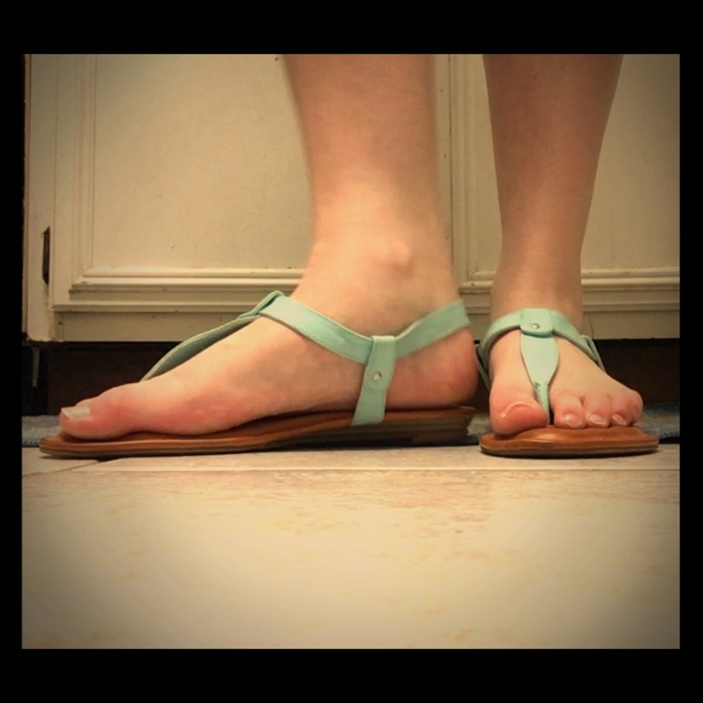 Turquoise sandals